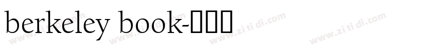 berkeley book字体转换 berkeley book字体转换